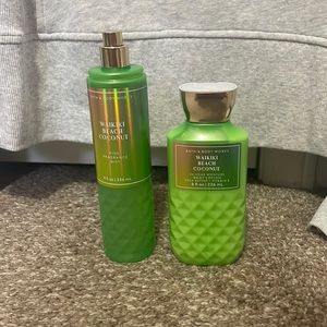 Bath and Body Works Waikiki Beach Coconut Fine Fragrance Mist and Lotion Set